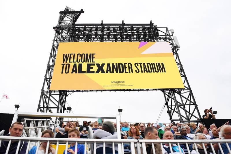 The big screen welcomes spectators to the stadium. Getty