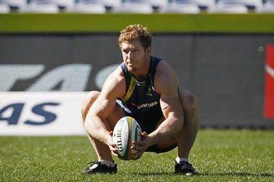 Wallabies rugby union captain David Pocock trains during his team's captains run in Sydney. Pocock was injured in Australia's loss to New Zealand to open the Rugby Championship.