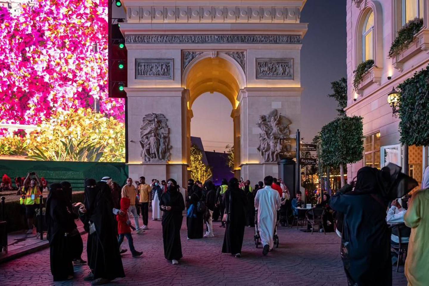 A replica of the Arc de Triomphe in France. Photo: Riyadh Season