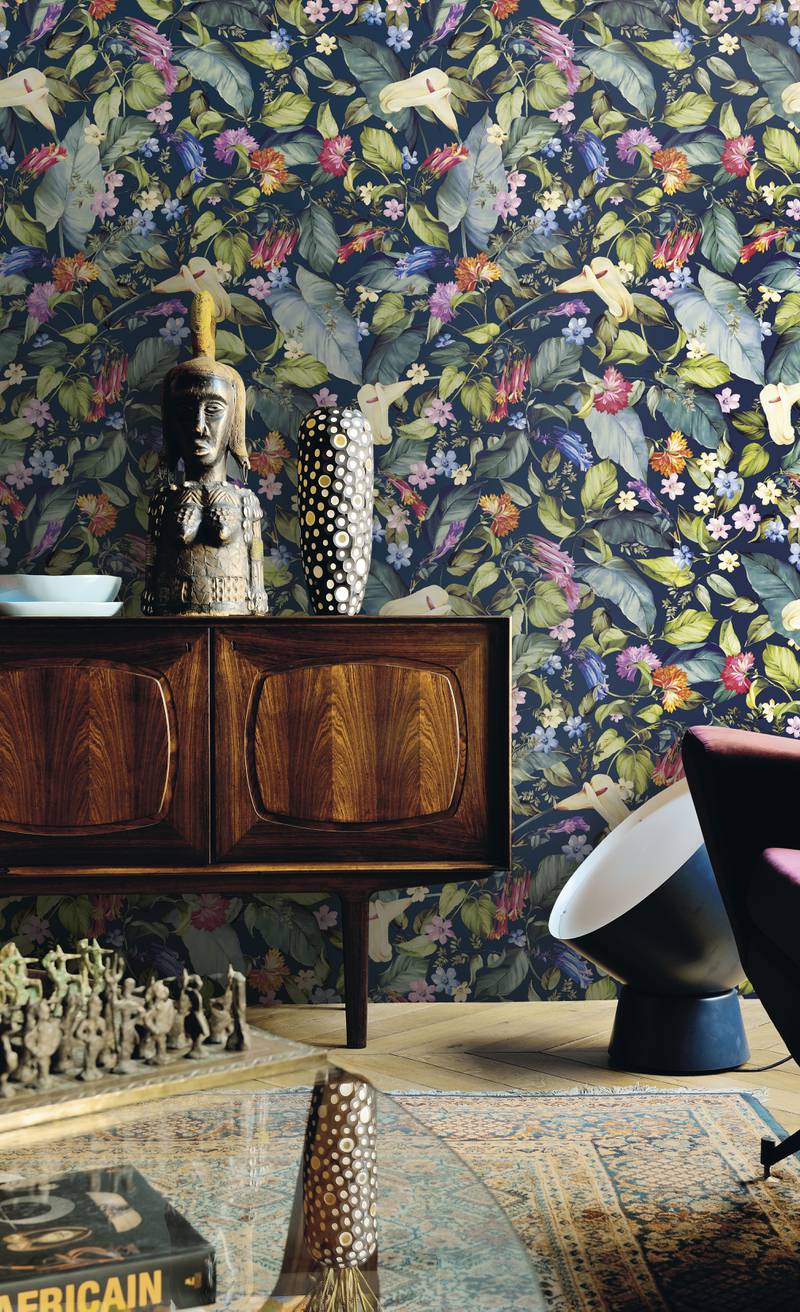 Botanical and tropical prints are in at the moment, but a rule of thumb is small prints for small areas, and large prints for spacious rooms. Seen here, Jannelli Volpi at Sedar Global