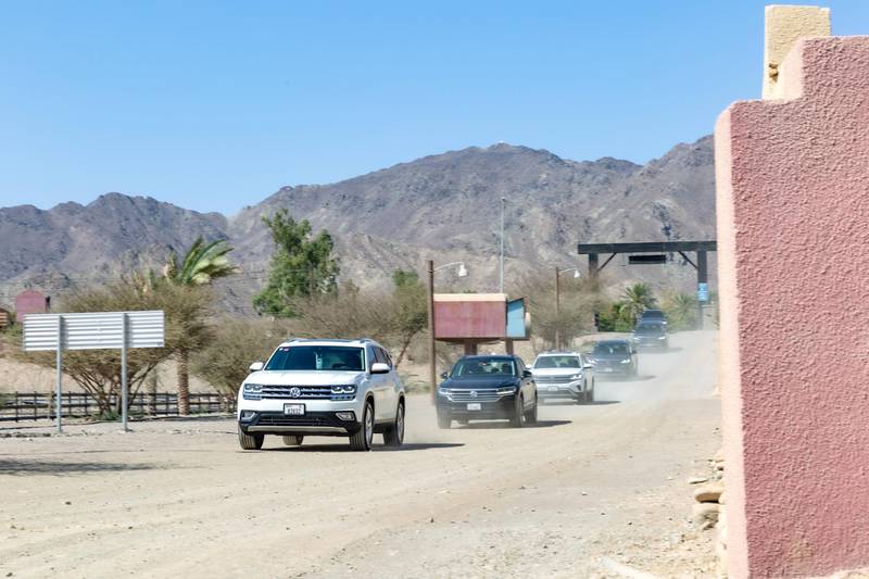 The convoy heads out of Hatta Wadi Hub.