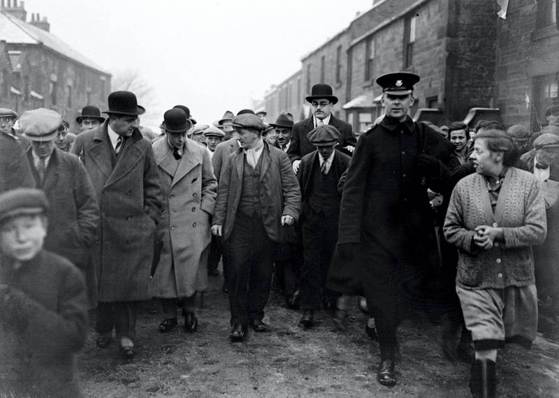 The Prince of Wales, later King Edward VIII and Duke of Windsor,  during his visit to the coalfields at Middleston Moor in Winlaton, Durham   (Photo by PA Images via Getty Images)