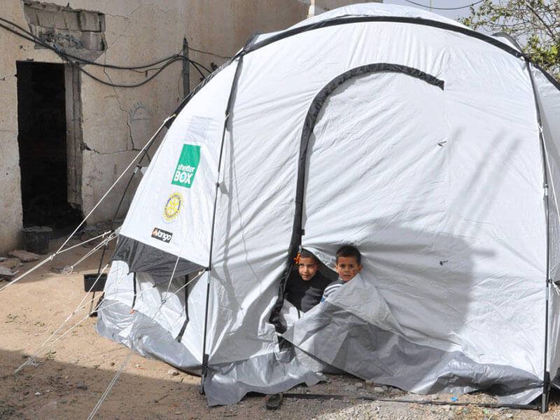 ShelterBox provides tents like this one in Syria. Photo: ShelterBox