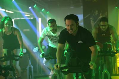 Glow in the dark spin class. Courtesy Fit Inc