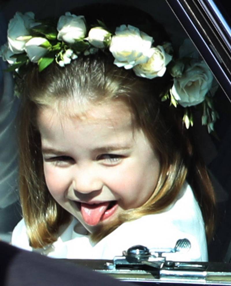 Princess Charlotte also successfully stealing the show. Getty