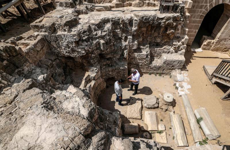 The archaeological site of Saint Hilarion in the centre of the Gaza Strip has been drawing thousands of visitors. AFP