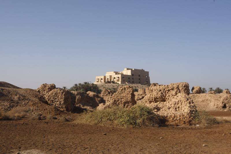 This palace, which belonged to Saddam, overlooks ancient Babylon. AFP