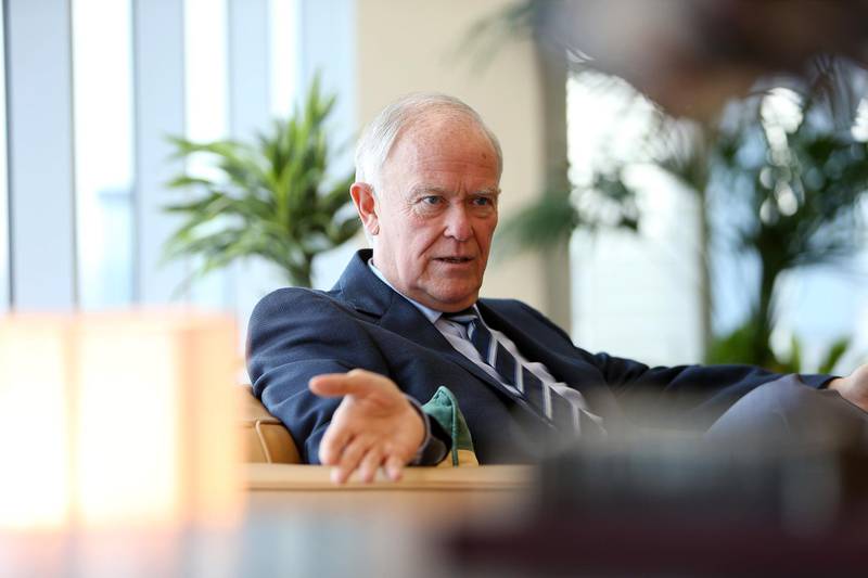 DUBAI , UNITED ARAB EMIRATES Ð May 10 , 2015 : Sir Tim Clark , President of Emirates Airline during the interview at his office in Emirates headquarter in Dubai. ( Pawan Singh / The National ) For Business. Story by Frank Kane *** Local Caption ***  PS1005- TIM CLARK10.jpg