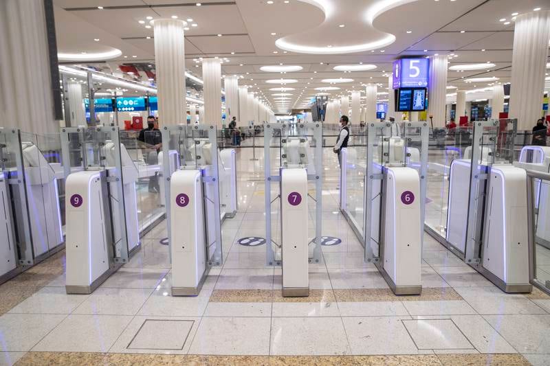 There are 122 smart gates located throughout the airport. 