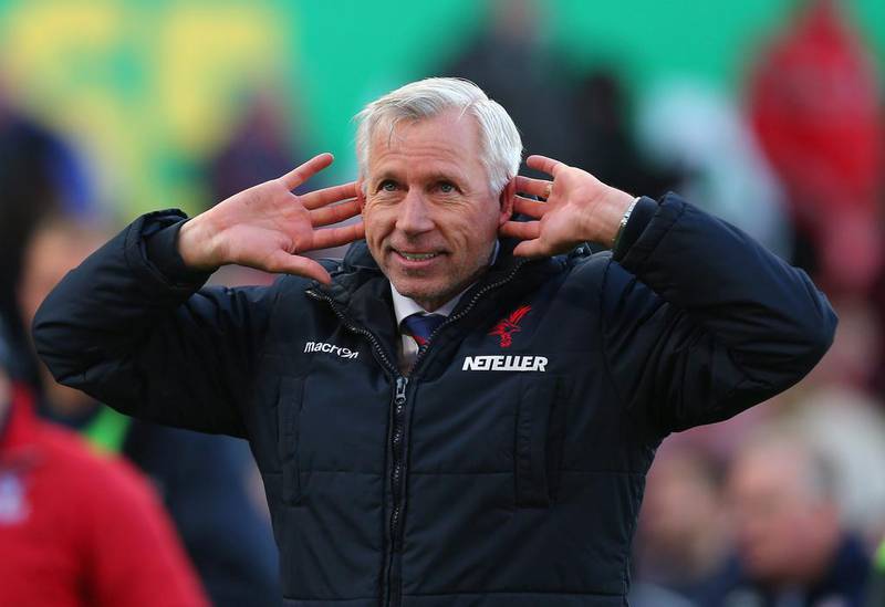 Manager Alan Pardew of Crystal Palace gestures during their Premier League match against Stoke City. Dave Thompson / Getty Images