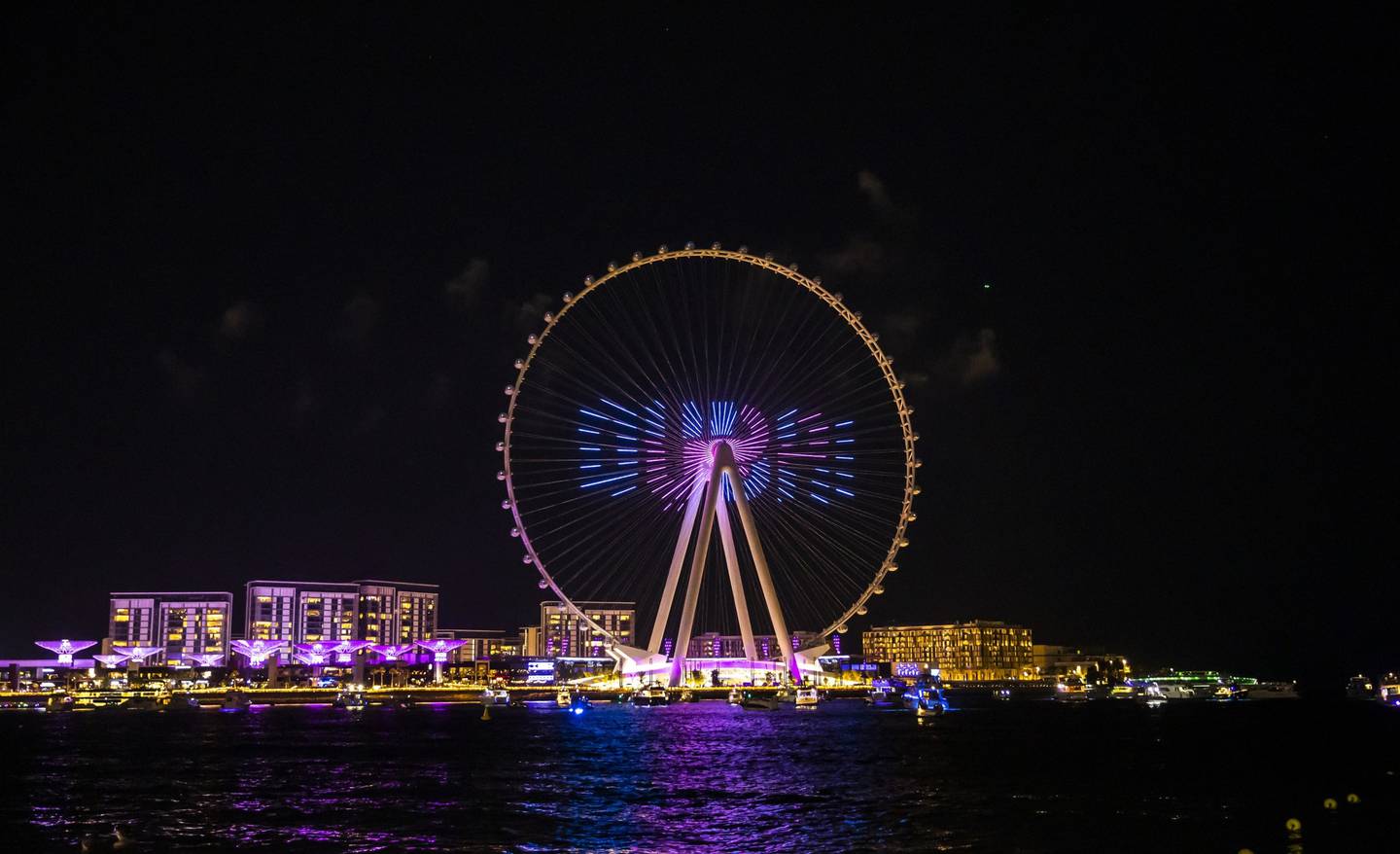 Ain Dubai opened with a spectacular light show