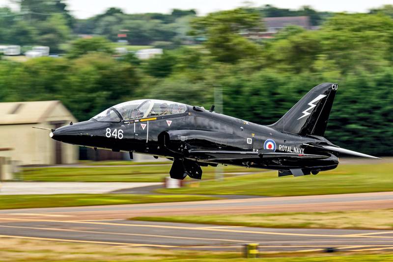 W802C6 Royal Navy Hawk T1 of 736 Squadron RNAS Culdrose at the Royal International Air Tattoo 2019