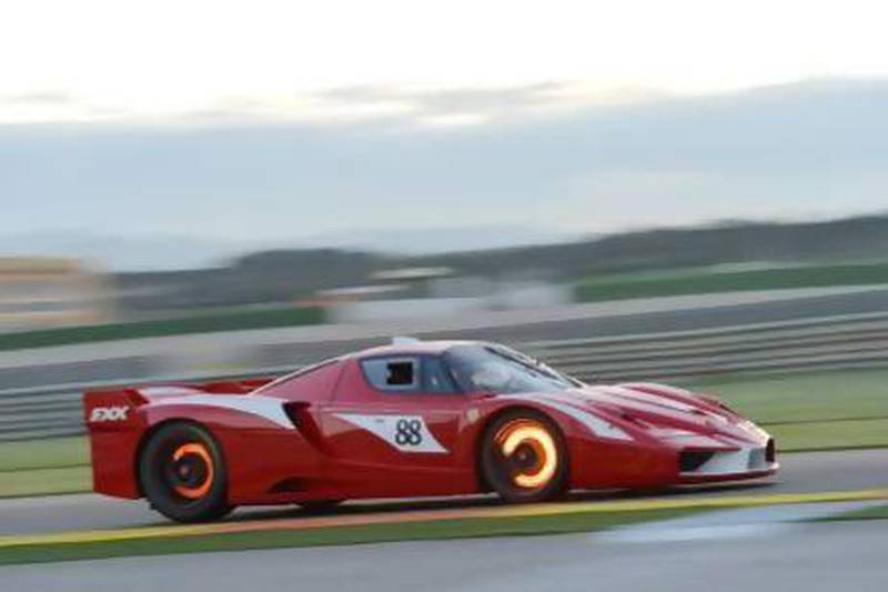 At the Finali Mondiali, owners of such cars as the FXX were allowed to let loose on the track. Courtesy of Ferrari.