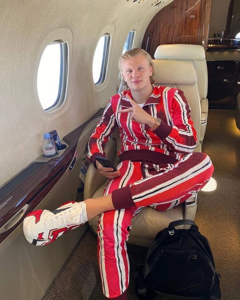No 4 - trouble and stripe: Erling Haaland has joined Manchester City from Borussia Dortmund in a £51 million ($63m) move but this lurid get-up would be more suited to the club's crosstown rivals United Photo: @erlinh.haaland / Instagram