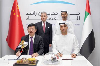 China will help the UAE to land one of its rovers on the Moon’s surface, under an agreement signed between the Mohammed bin Rashid Space Centre and the China National Space Administration on Friday. All photos: MBRSC