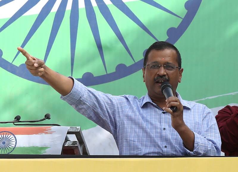 AAP, already ruling in Delhi state, is emerging as a national party after the Manipur, Goa, Uttar Pradesh, Uttarakhand and Punjab state elections results. EPA