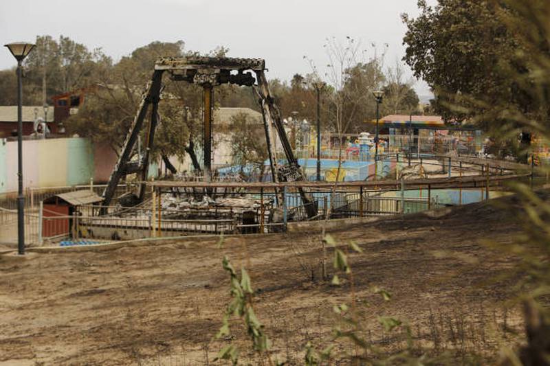 An amusement park in El Tarf was destroyed. Getty Images