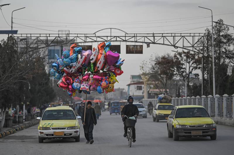The streets of Mazar-i-Sharif, where the attack happened.  AFP