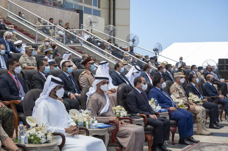 Following the ceremony, Mr El Sisi and his guests were due to attend war drills involving naval units, warplanes and commandos.