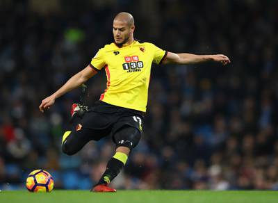 MANCHESTER, ENGLAND - DECEMBER 14:  Adlene Guedioura of Watford in action during the Premier League match between Manchester City and Watford at Etihad Stadium on December 14, 2016 in Manchester, England.  (Photo by Clive Brunskill/Getty Images)