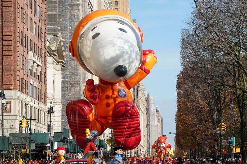 Snoopy the Astronaut balloon. EPA
