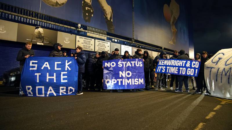 An image that illustrates this article Fan fury grows at Everton as club lurches from one self-inflicted crisis to another