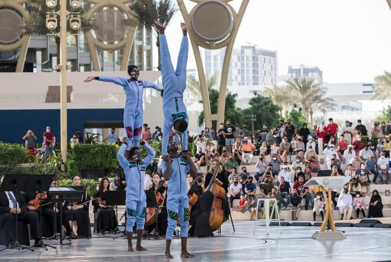 The performances were organised by the world’s fair, the UAE's Ministry of Community Development and Unicef