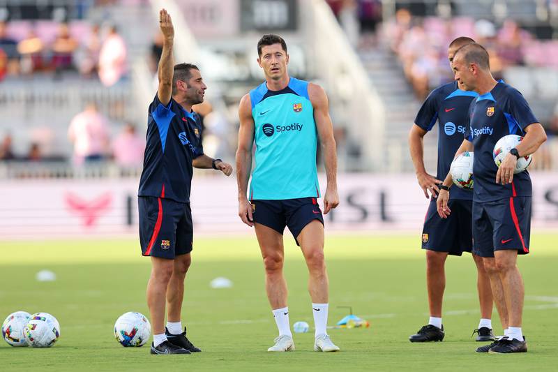 Robert Lewandowski moved to Barcelona from Bayern Munich. AFP