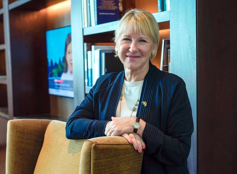 Abu Dhabi, United Arab Emirates, September 3, 2019.    Interview with Swedish Minister for Foreign Affairs Margot Wallström to the U.A.E.Victor Besa / The NationalSection:  NAReporter:  Mina Al-Oraibi