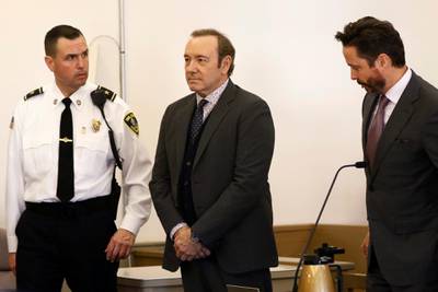 Actor Kevin Spacey is arraigned on a sexual assault charge at Nantucket District Court in Nantucket, Massachusetts, U.S., January 7, 2019.   Nicole Harnishfeger/Pool via REUTERS