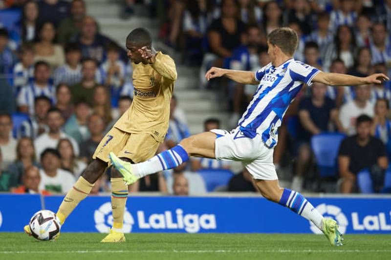 Ousmane Dembele 8. Was fortunate to get away with elbowing an opponent after 12 minutes. Set up Torres on 23, then made a superb finish to put his side ahead after 65 minutes.  Getty Images