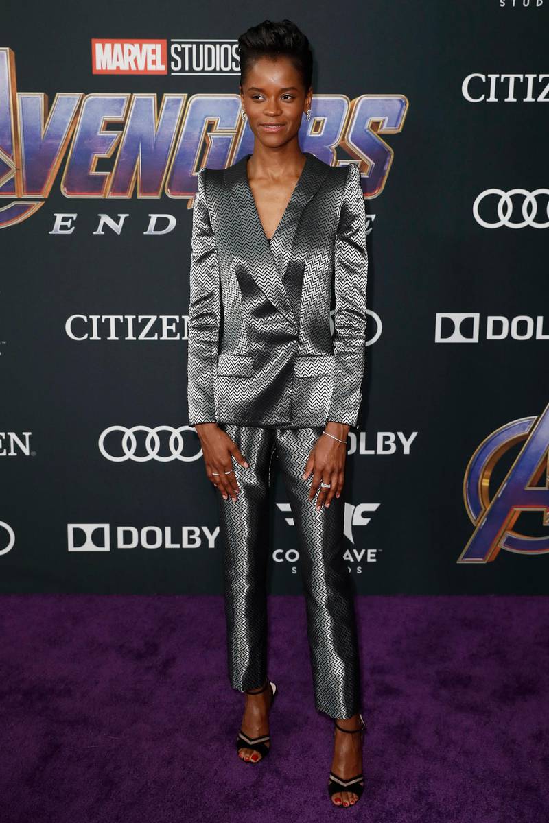 Letitia Wright at the world premiere of 'Avengers: Endgame' at the Los Angeles Convention Center on April 22, 2019. EPA