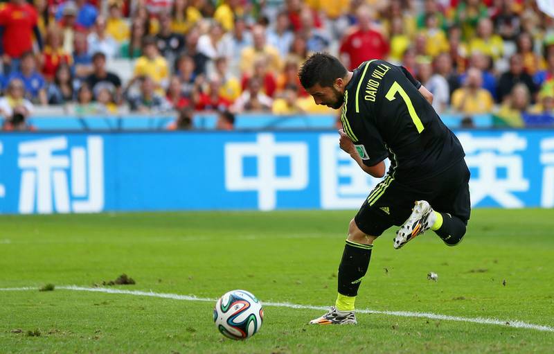 =14) David Villa (Spain) nine goals in 12 games. Getty