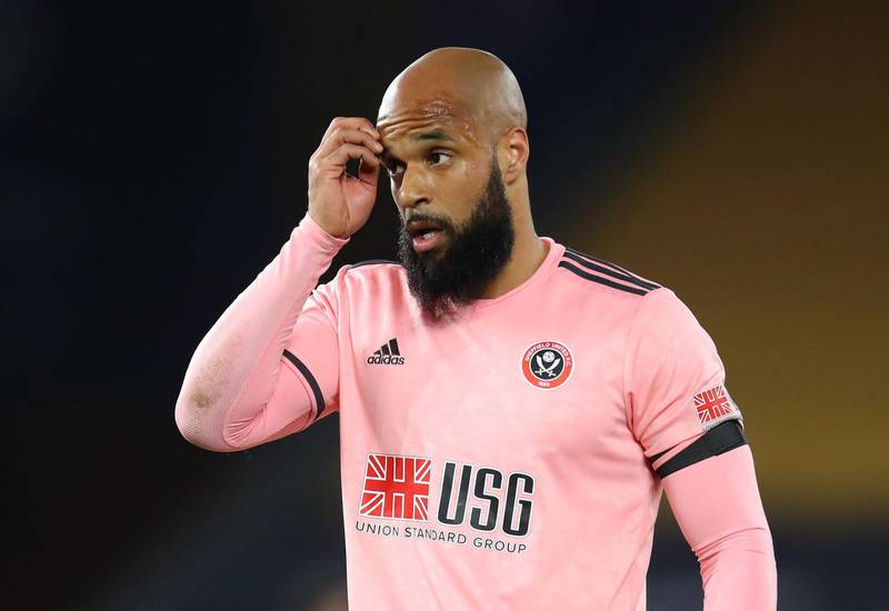 Sheffield United's David McGoldrick looks dejected at the end of the match after being relegated from the Premier League. Reuters