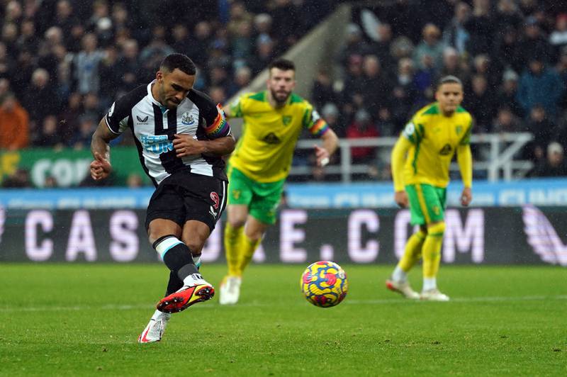 Callum Wilson - 6: Newcastle No 9, captain for the night, was teed-up by Willock in the first half but blazed over. Far from convincing side-footed penalty but still ended up in back of the net. PA