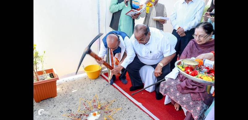 A groundbreaking ceremony for a new Hindu temple in Jebel Ali is held on Saturday. Courtesy Sindhi Guru Darbar temple trust​​​​​​​