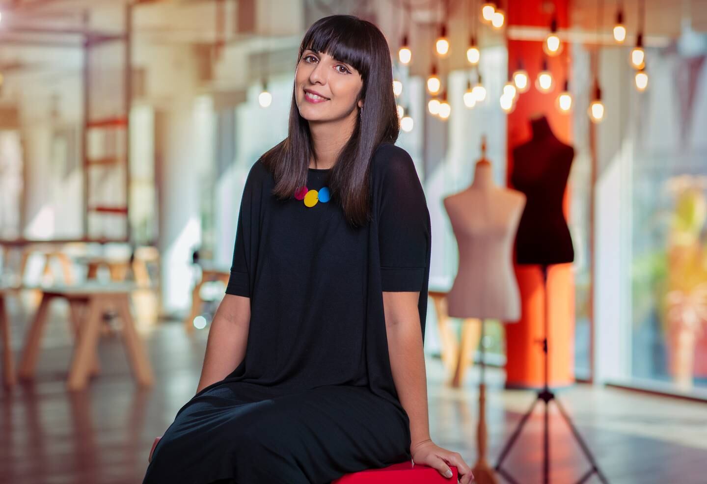 Noorin Khamisani teaches students at the Dubai Institute of Design and Innovation to find inspiration in old clothes.