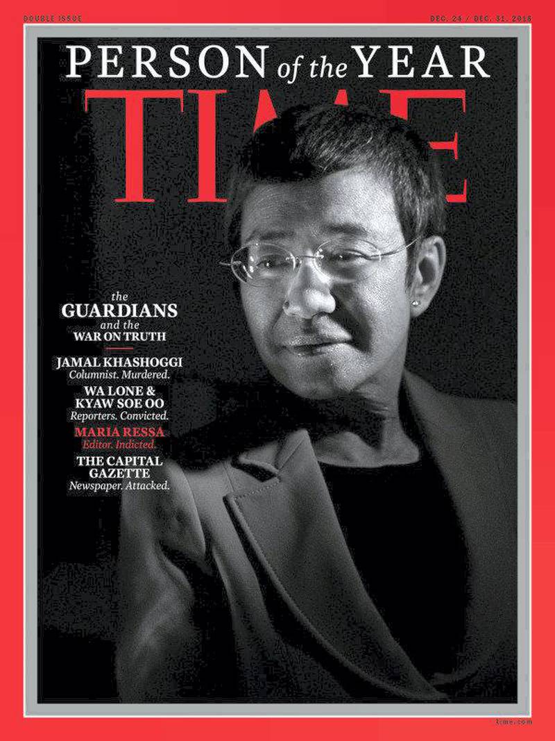 'Time' Person of the Year cover - Maria Ressa.
