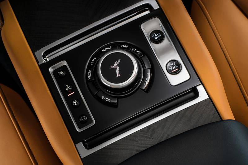 Functions can be controlled via the touchscreen, or the Spirit of Ecstasy-adorned knob, pictured. Rolls-Royce