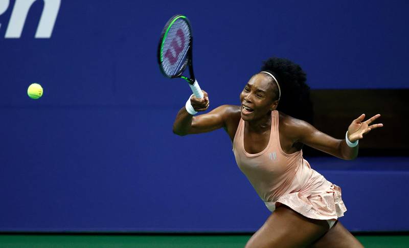 Venus Williams returns to Karolina Muchova. EPA