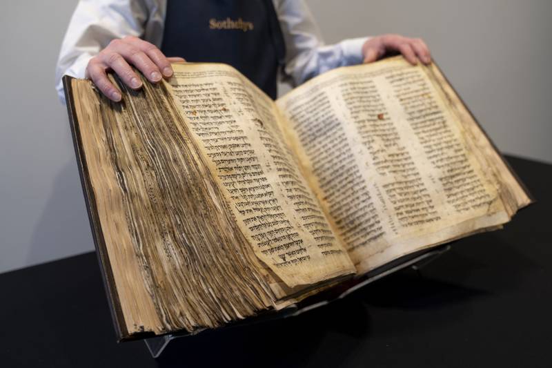 The Codex Sassoon sold for $38.1 million at auction. AP