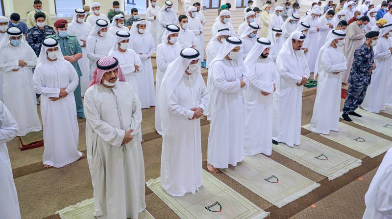 Funeral prayers for Sheikh Khalifa, who died on Friday after nearly 20 years as President of the UAE.