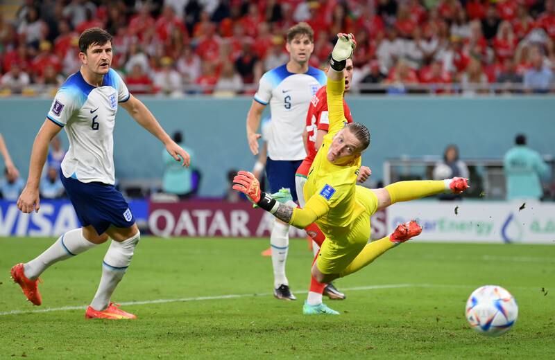 ENGLAND RATINGS: Jordan Pickford 7 - Save in 55th minute after a shot was deflected off Harry Maguire. Another clean sheet. Getty Images