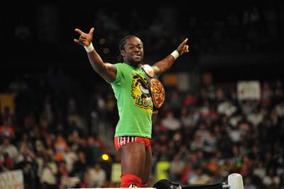 Kofi Kingston will be wrestling in Abu Dhabi’s Zayed Sport City on October 10, 11 and 12 as part of WWE Live. Moses Robinson/Getty Images