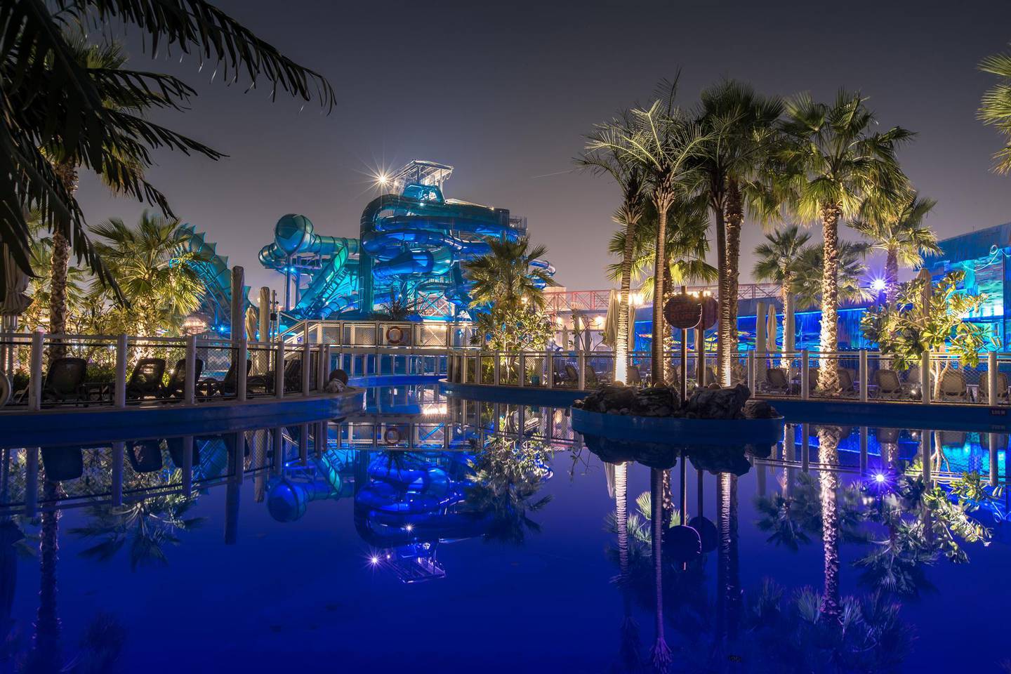 Laguna Waterpark is offering intrepid campers the chance to bed down at the Dubai attraction. Courtesy Laguna Waterpark