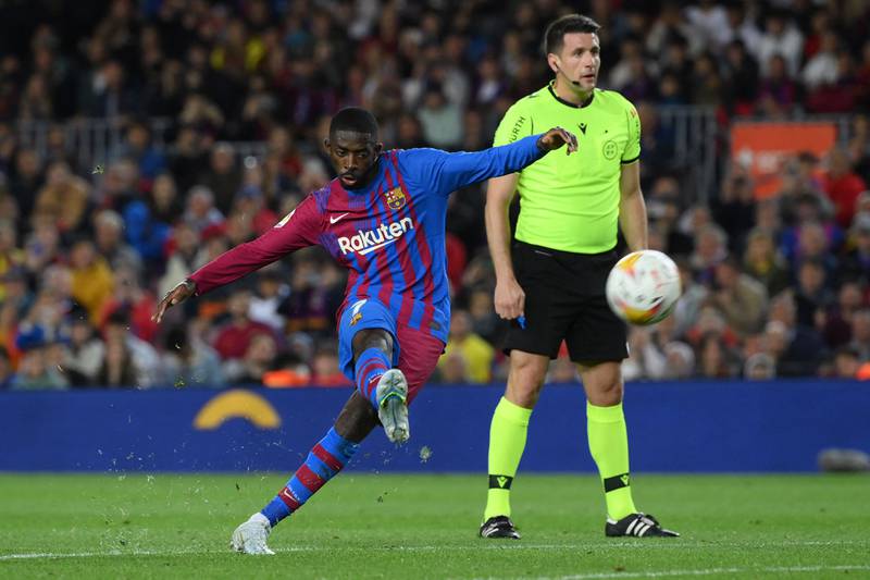 Barcelona forward Ousmane Dembele could leave the club on free transfer this summer. AFP