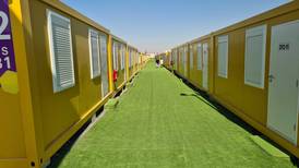 Qatar World Cup: Fans settle into 'Portacabin city' after chaotic start