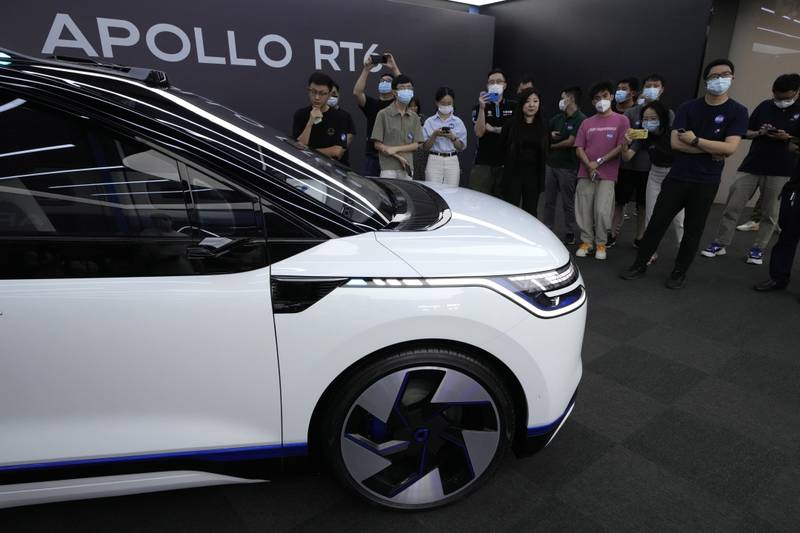 Baidu says the vehicle will soon be part of its robotaxi service, Apollo Go, as China pushes forward with its self-driving car ambitions. AP