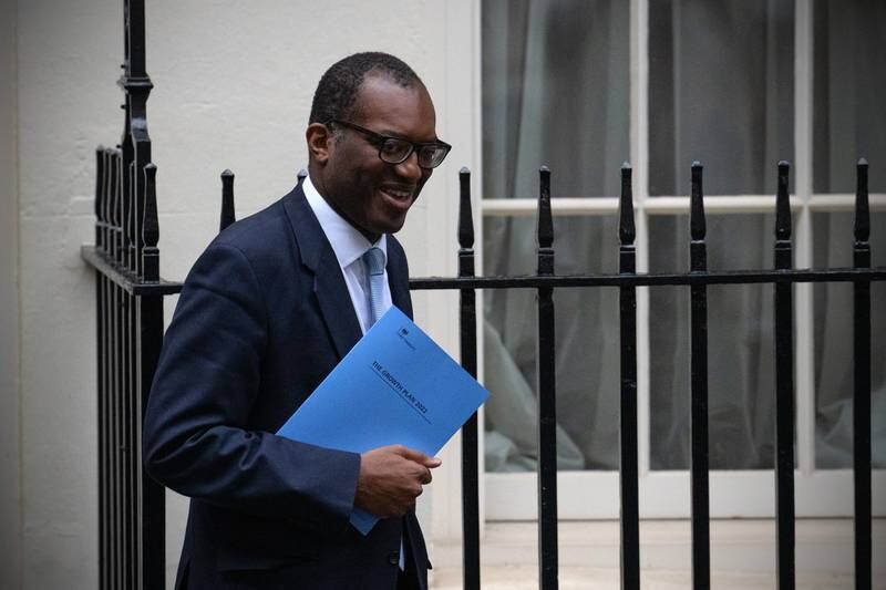Britain's Chancellor Kwasi Kwarteng unveiled the new government's flagship go-for-growth agenda on Friday, betting on lower taxes and deregulation to lift the country out of a 'vicious cycle of stagnation'. Getty Images