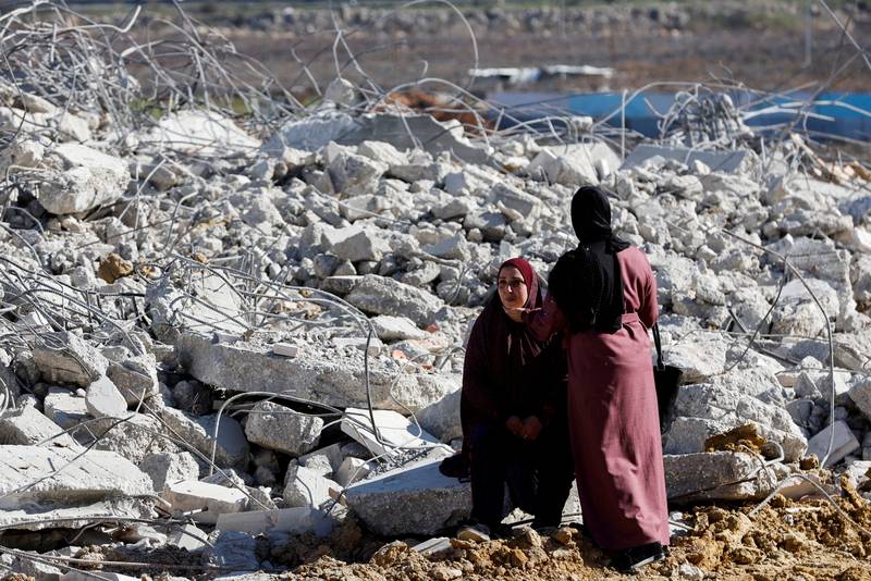Israel demolishes a Palestinian house in Hebron in the occupied West Bank. Reuters